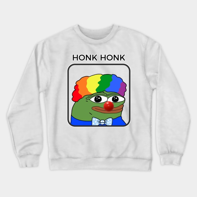 Honk Honk Pepe - Living in a clown world Crewneck Sweatshirt by Akamo